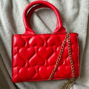 Red heart bag